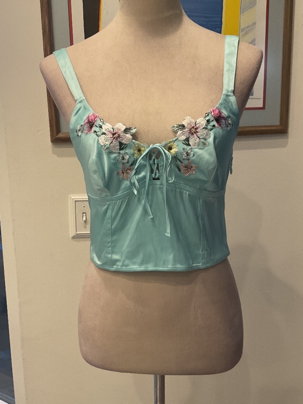 Victoria's Secret Blue Floral Tank Top